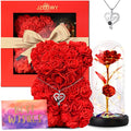 Light up Rose in Glass Dome O3542
