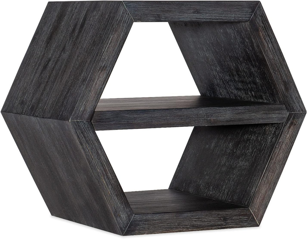 Black Wood Honeycomb End Table B80201