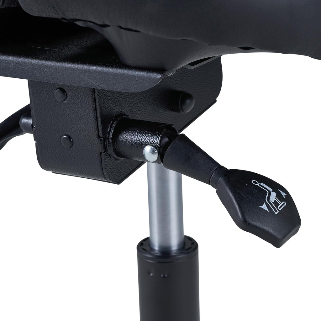 Black Ergonomic Saddle Stool with Aluminum Base C6035