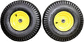 Set of 2 15x6.00-6 Tires & Wheels Assembly for Lawn Mowers, 4 Ply Turf Tires, Yellow Z9132