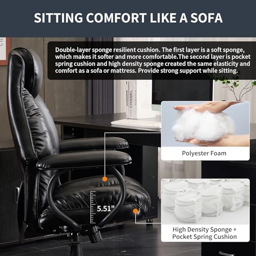 Dark Brown High Back Ergonomic PU Leather Office Chair Z2908
