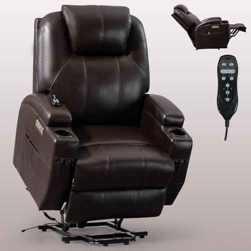 Black Power Lift Recliner Chair with Heat and Massage N541008