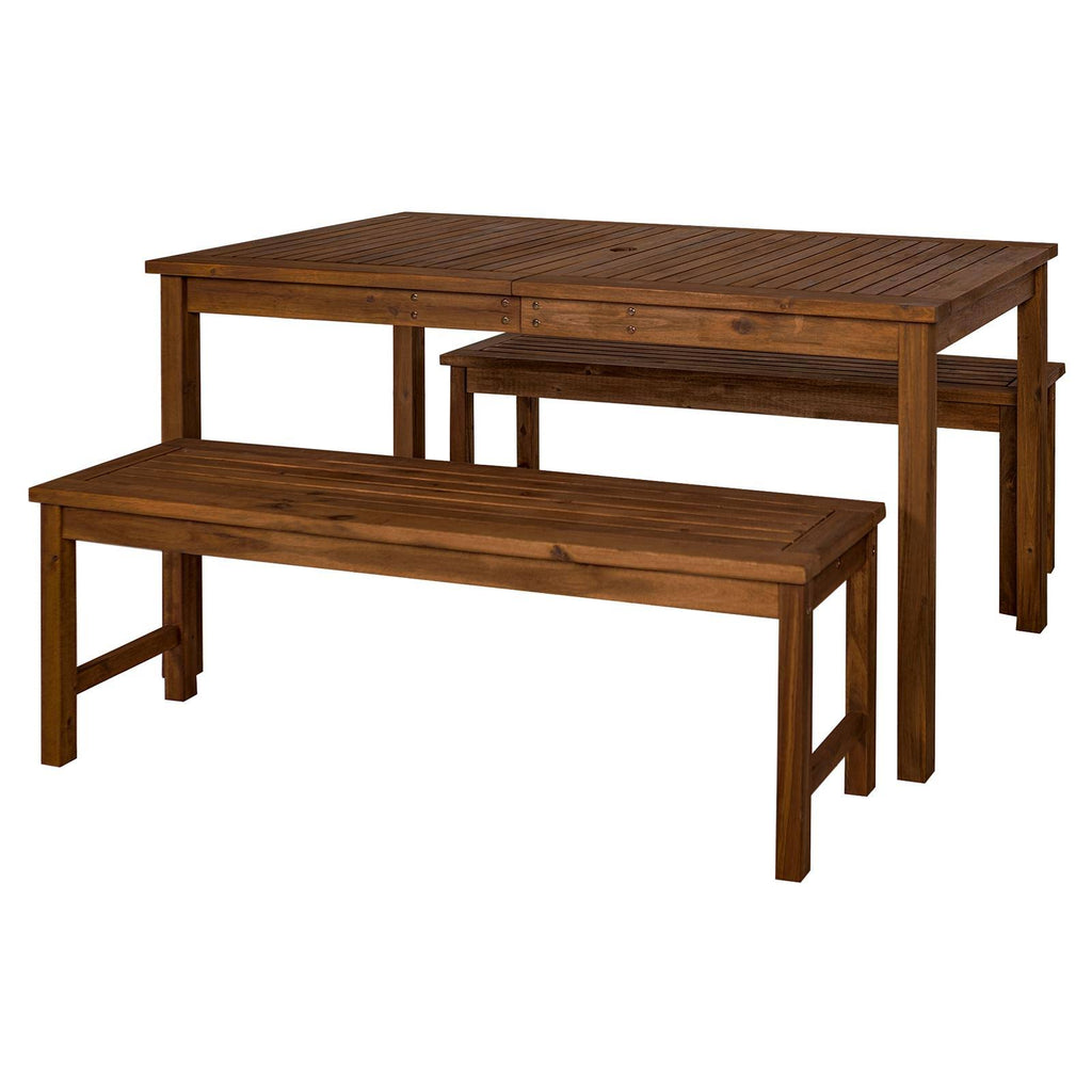 Acacia Wood 3 Piece Patio Dining Set W8797