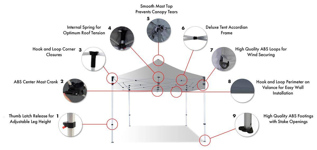 Black Pop-Up Canopy Tent H2949