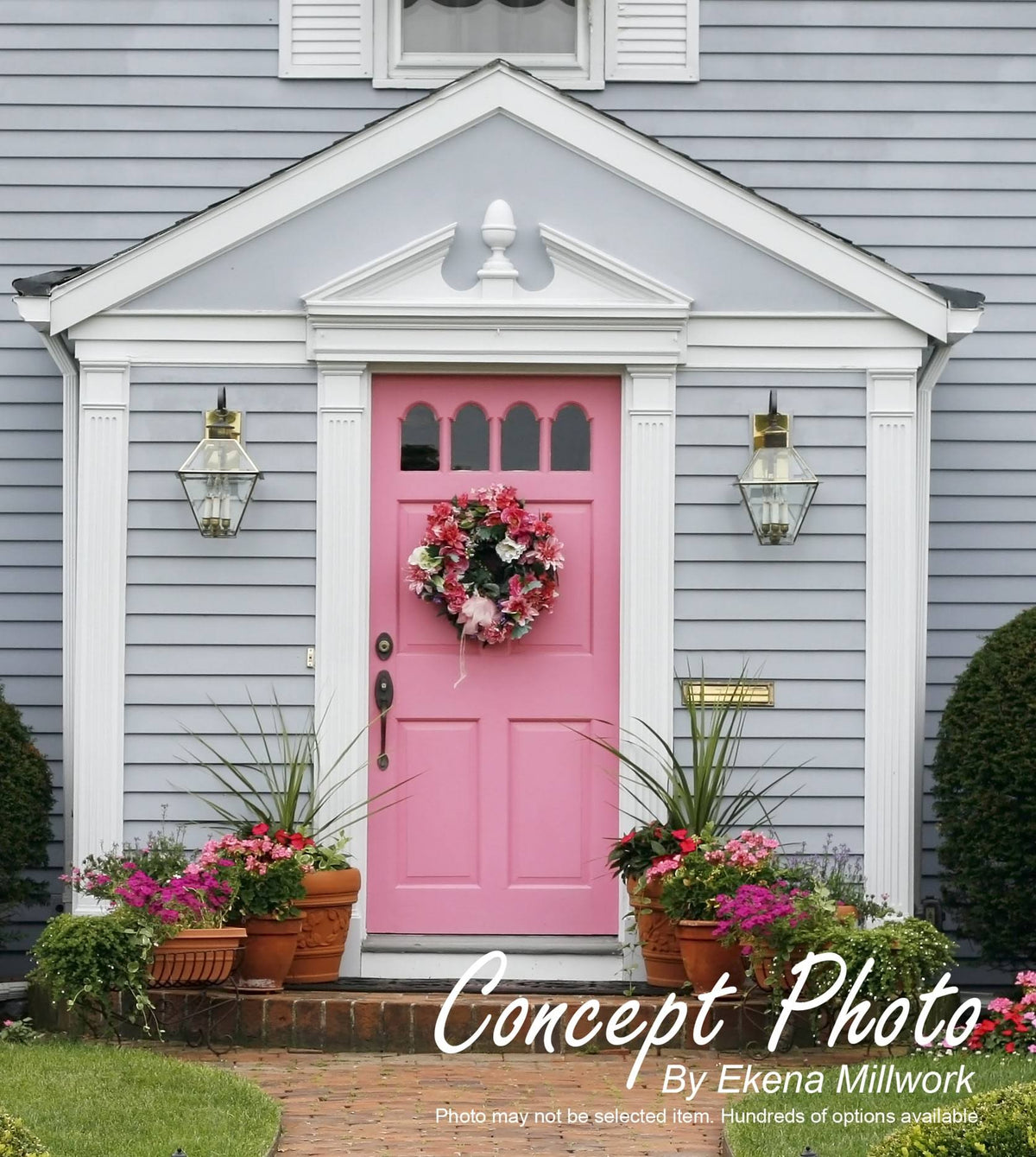 Half Round Smooth PVC Combination Pediment O206504