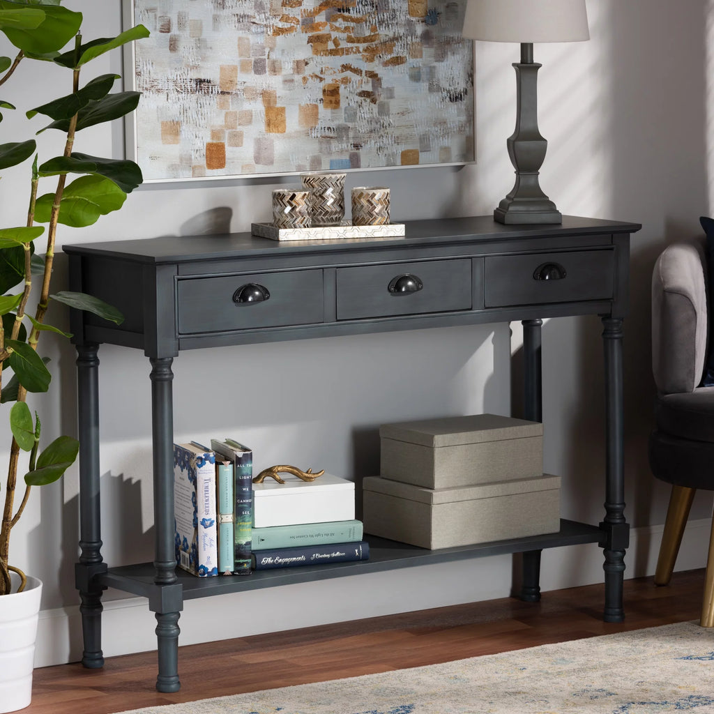 Modern Metal Console Table with Drawer O1992