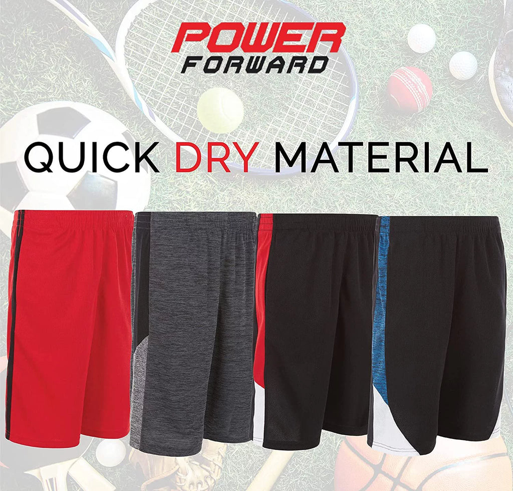 4 Pack Boys Youth Lightweight Athletic Basketball Gym Shorts G145