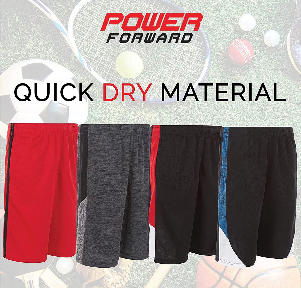 4 Pack Boys Youth Lightweight Athletic Basketball Gym Shorts G145