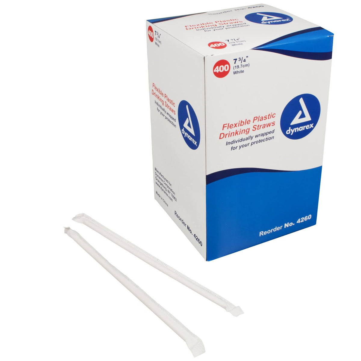 Flex Straws 7 3/4x22 25/400/Case W506