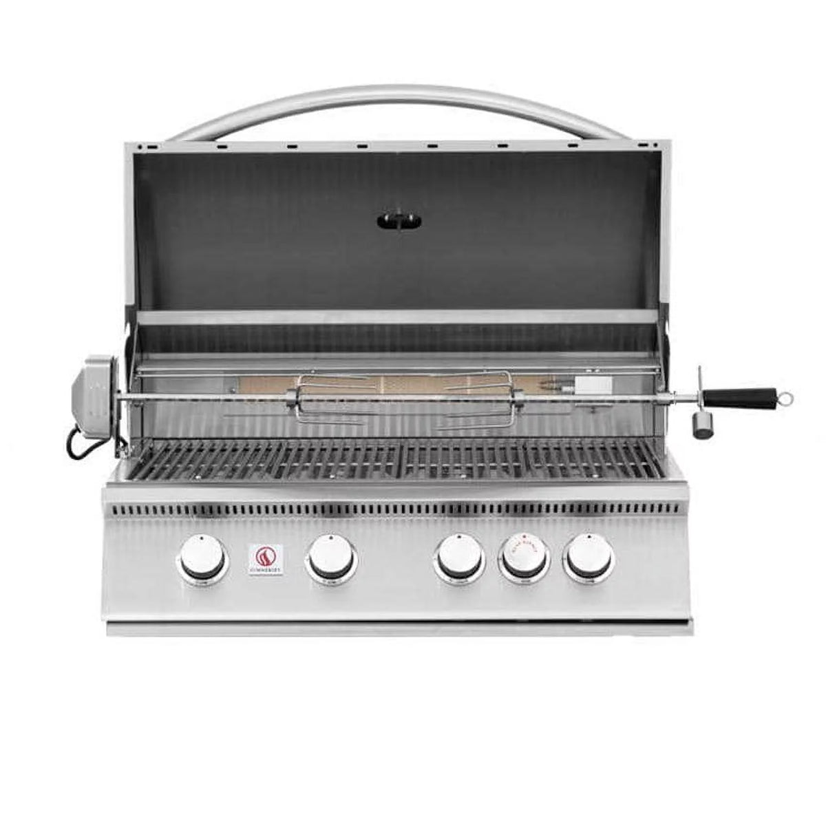32-Inch 4-Burner Built-In Propane Gas Grill With Rear Infrared Burner V10589