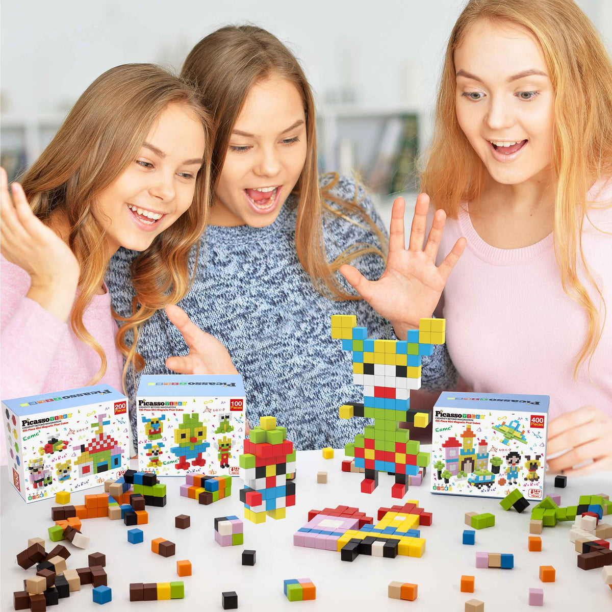100 Piece Magnetic Cube Puzzle Toy Kit D32443