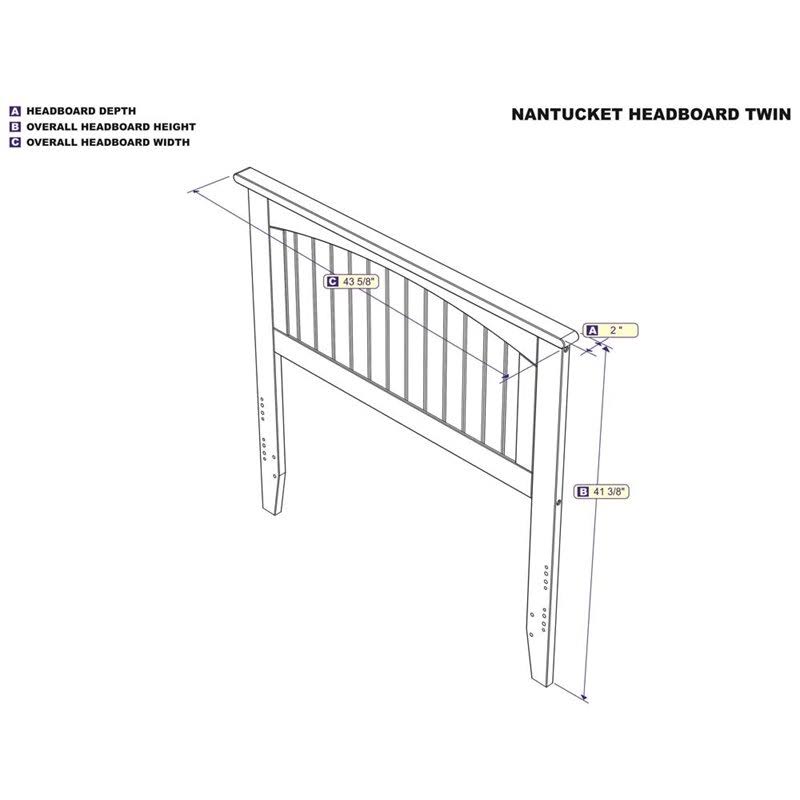 White Twin Panel Headboard T4417