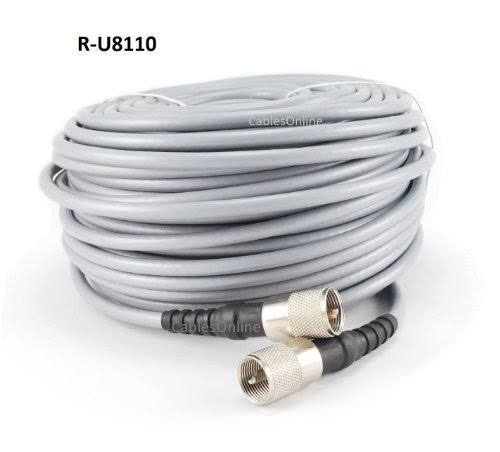 110FT RG-8/U Coax Antenna Cable with UHF PL-259 Male/Male A6906