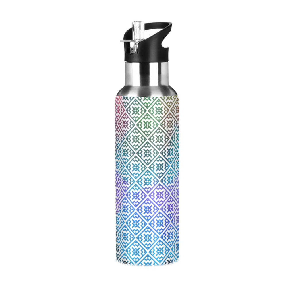 20 oz Insulated Stainless Steel Water Bottle with Straw Lid E474