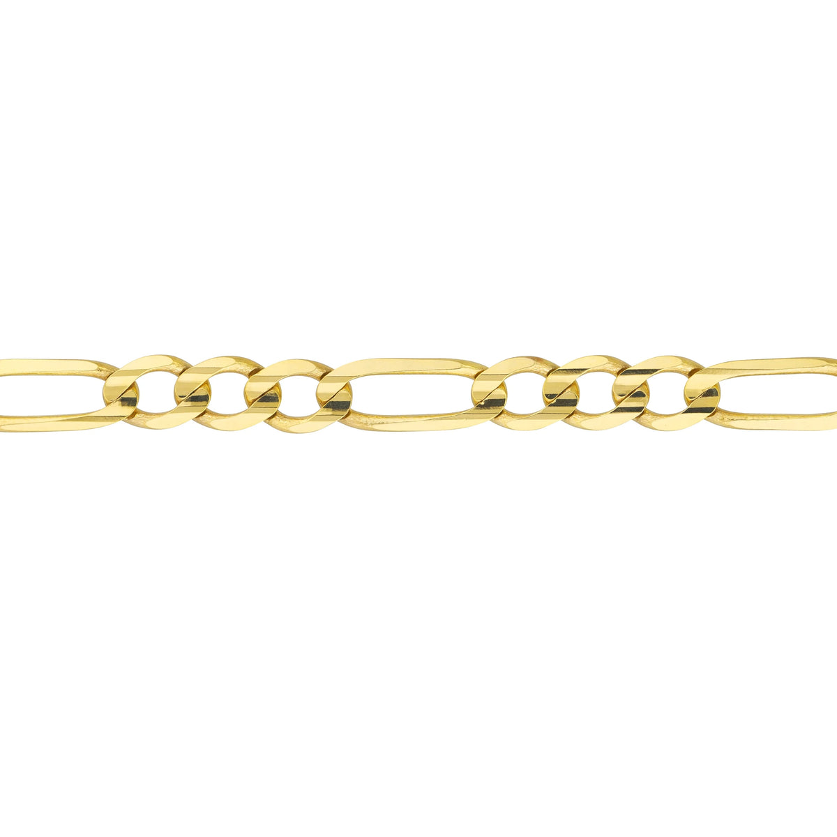 10K Yellow Gold 8" 4.5mm Figaro Chain Necklace with Lobster Lock H70443