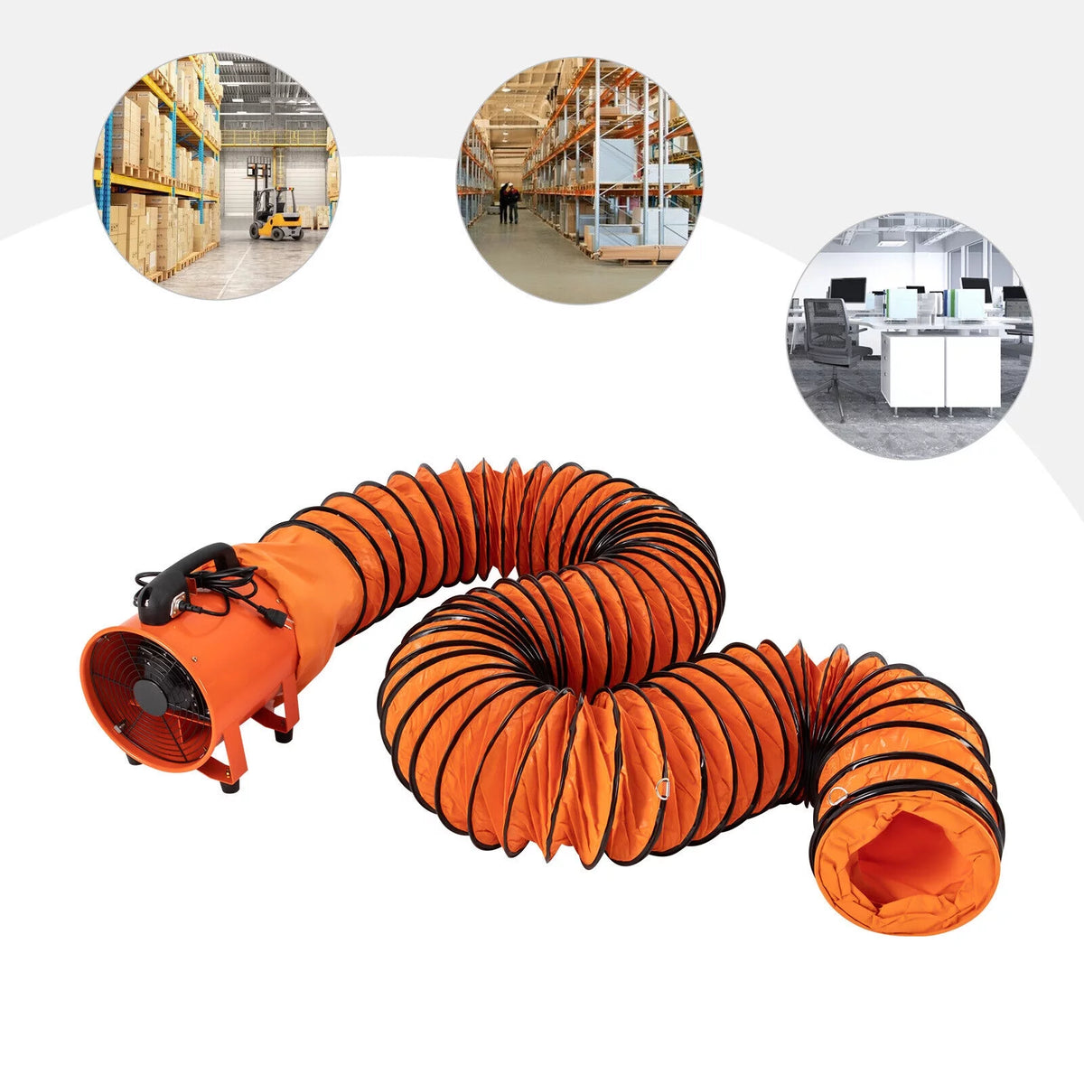 10" Industrial Extractor Fan Blower with 10M Duct Hose L1018