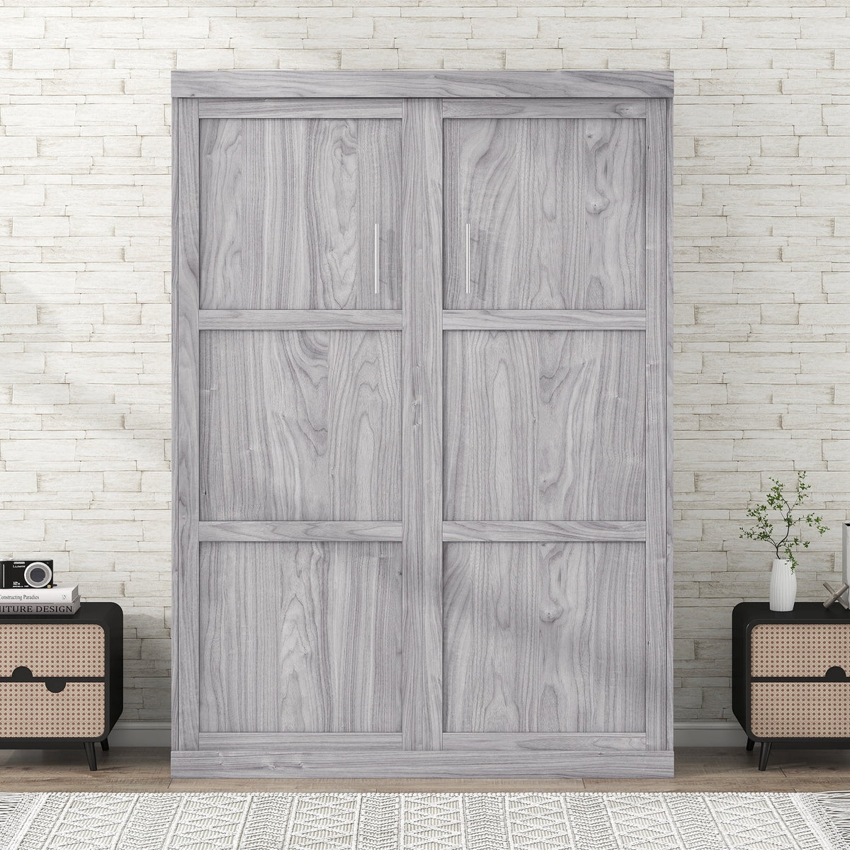 Pine Wood Full Size Murphy Bed O175