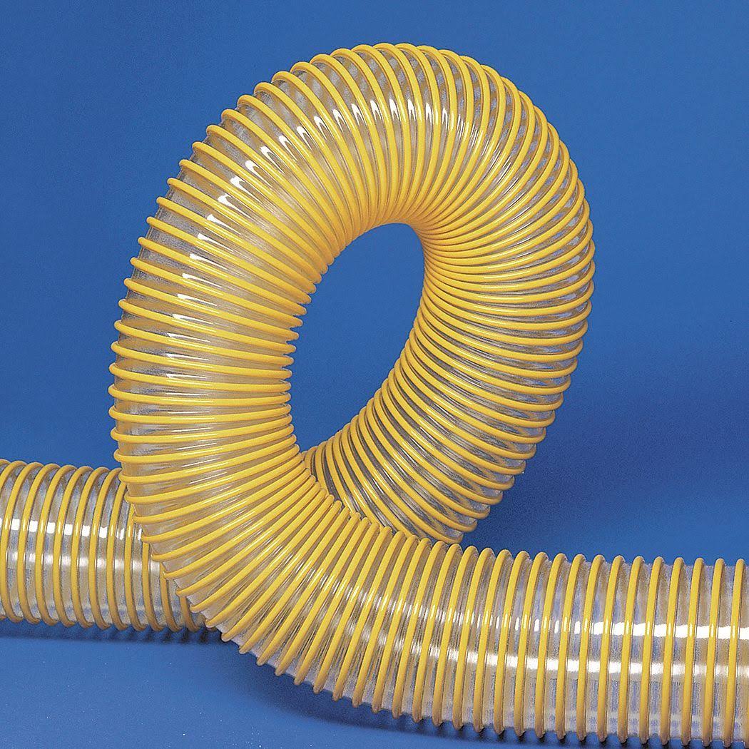 Industrial Ducting Hose, 3 in Dia., 50 ft, Clear, Yellow L7043