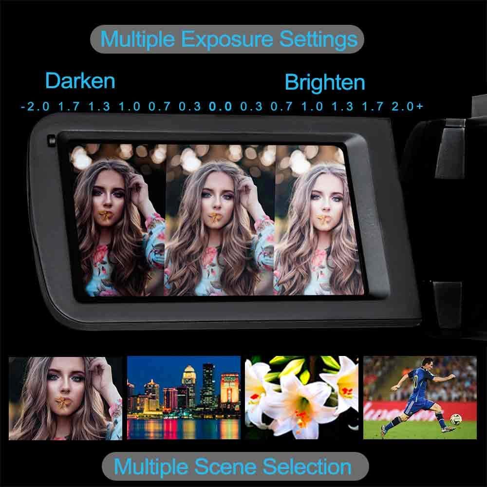 FHD 1080P 30FPS 24MP 16X Digital Zoom 3 Inch Touch Screen Video Camera Camcorder with Remote Control and Tripod K983