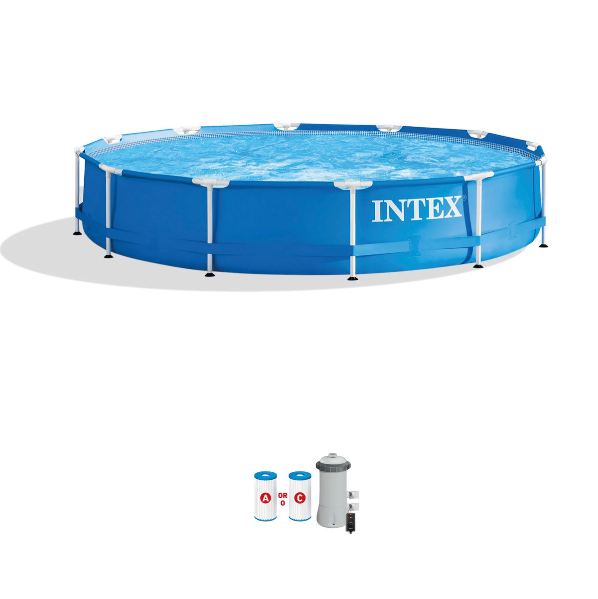 12' x 30 Metal Frame Round Above Ground Swimming Pool H4995