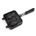 Fish-shaped Waffle Maker Mold, Aluminum Alloy Non-stick Handle Waffle Iron K156398