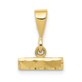 10K Yellow Gold Diamond Cut Top Charm M14049