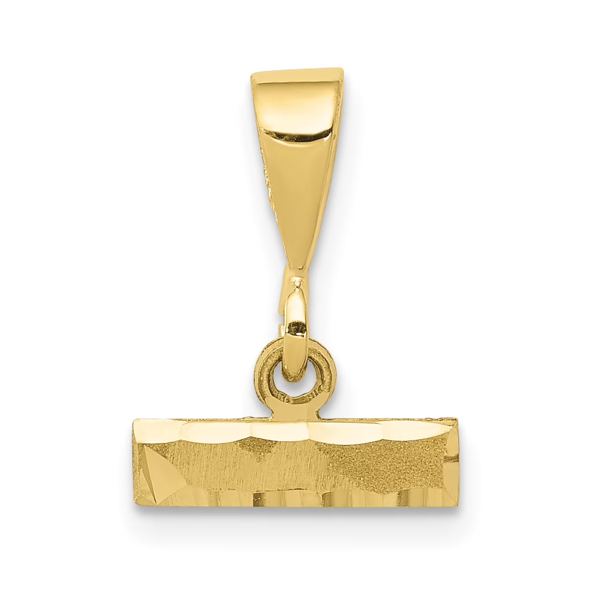 10K Yellow Gold Diamond Cut Top Charm M14049