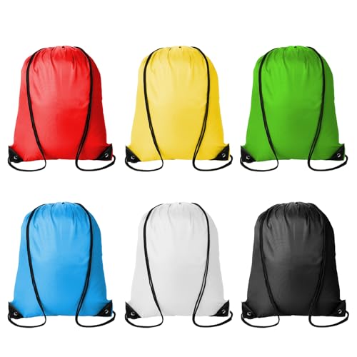 60Pcs Polyester Drawstring Backpacks U701