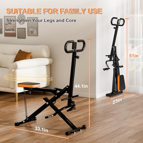 Foldable Squat Machine with Resistance Bands and Display Q5224