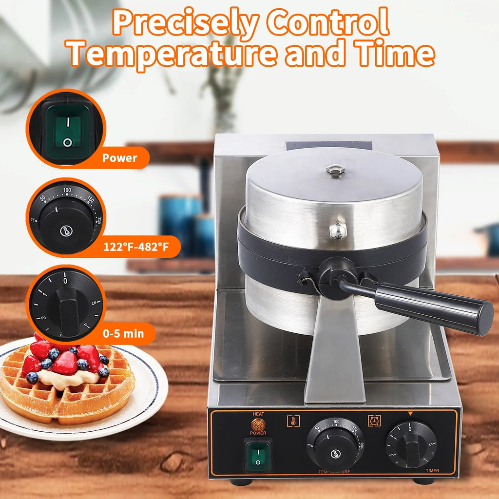 1200w Non-Stick Waffle Maker with Detachable Drip Tray P635