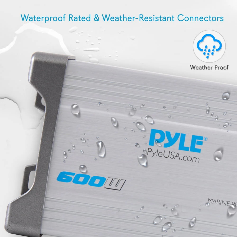 Waterproof 600 W 2 Channel Marine Power Amplifier R123