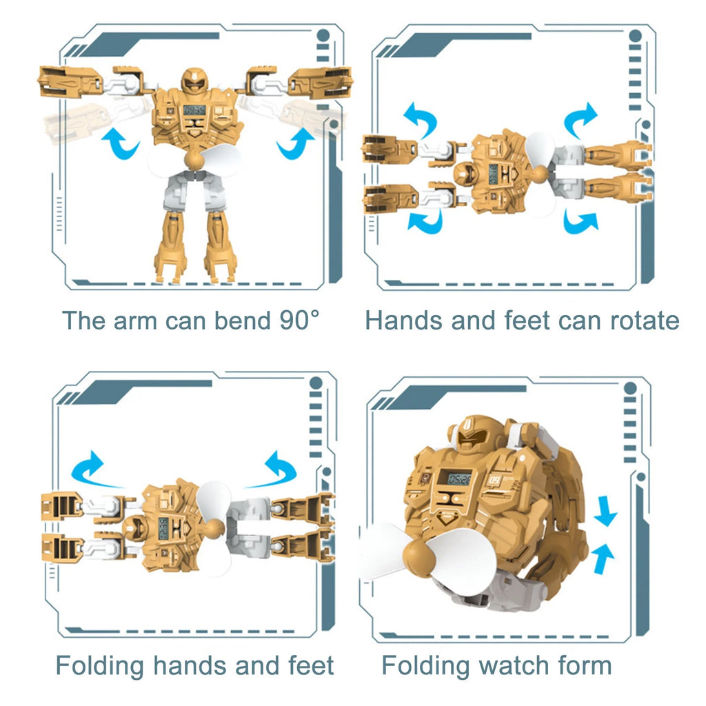 3 In 1 Deformation Robot Fan Watch Toys Y398825