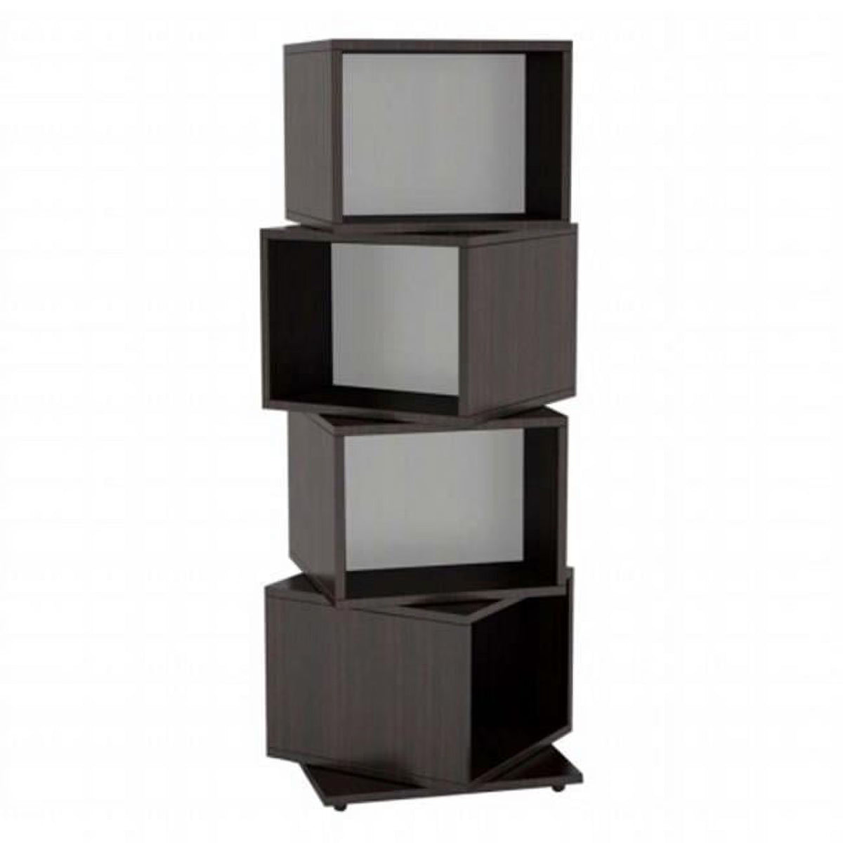 Espresso Rotating Cube Media Tower D5197