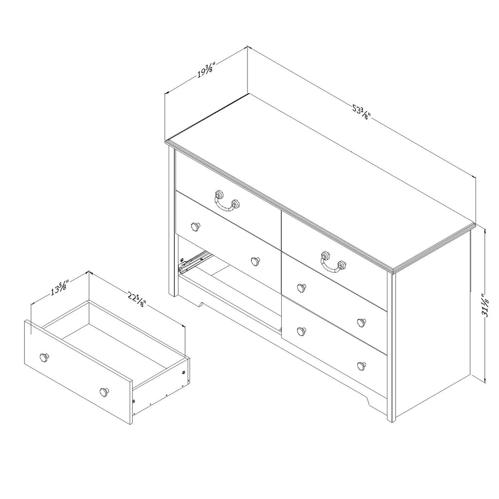 6 Drawer Double Dresser N987916