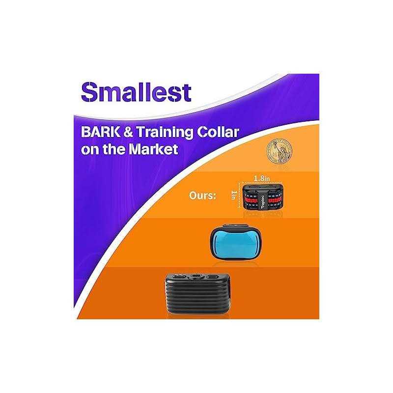 Smallest Lightest Anti Bark Training Collar for Small Dogs 5-15lbs T64019