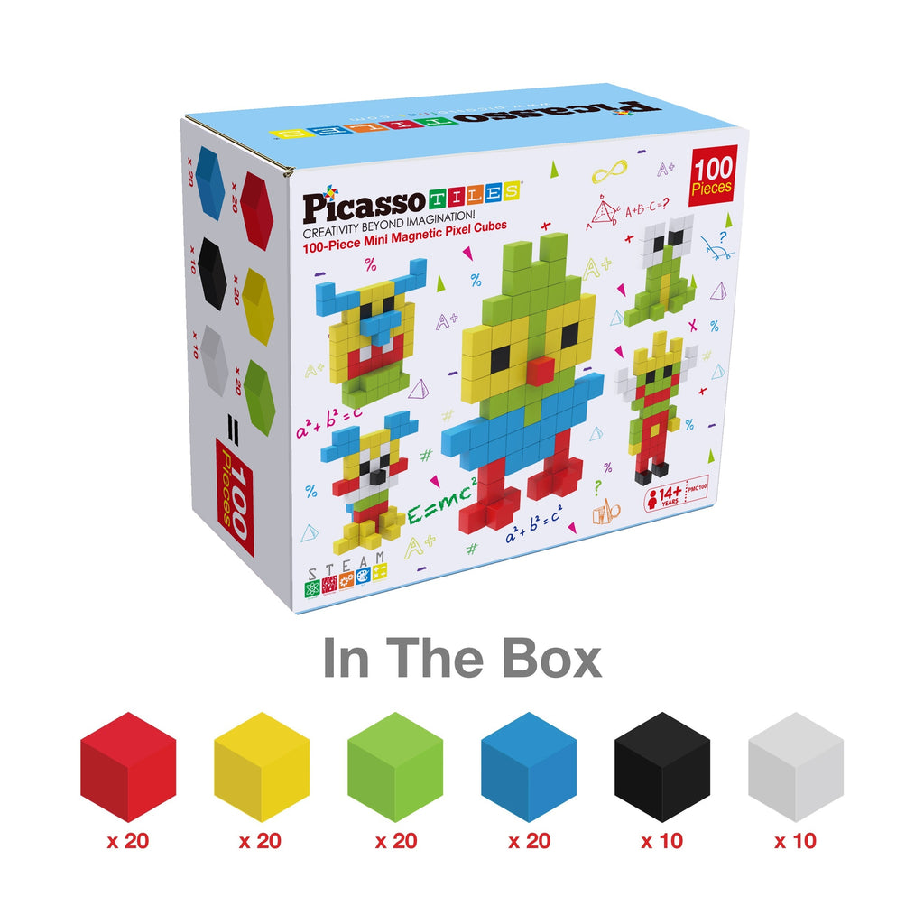 100 Piece Magnetic Cube Puzzle Toy Kit D32443