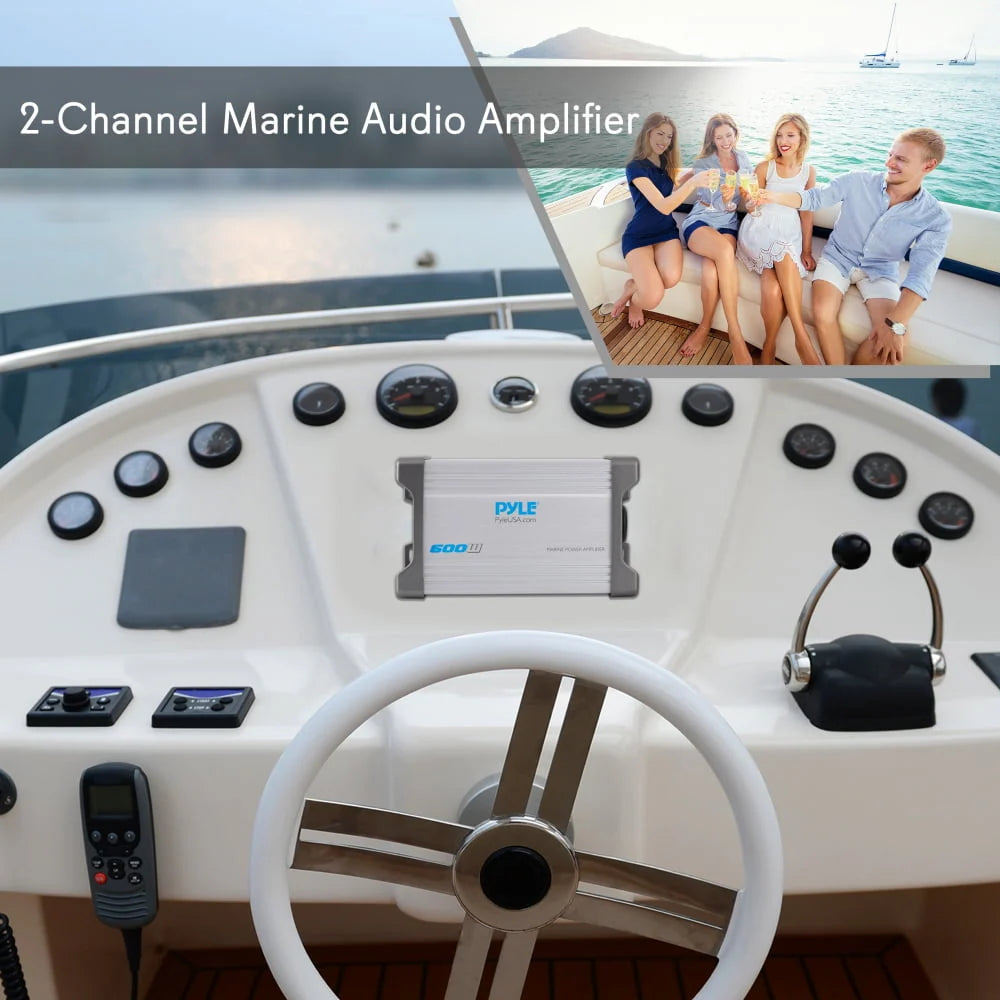 Waterproof 600 W 2 Channel Marine Power Amplifier R123