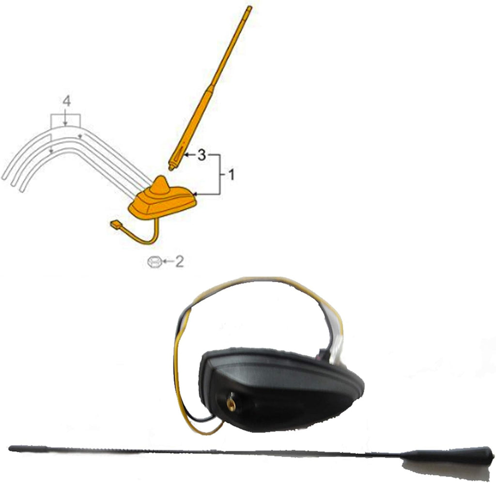 Car Roof Auto Antenna Mount Aerial Mast Replacement W7652