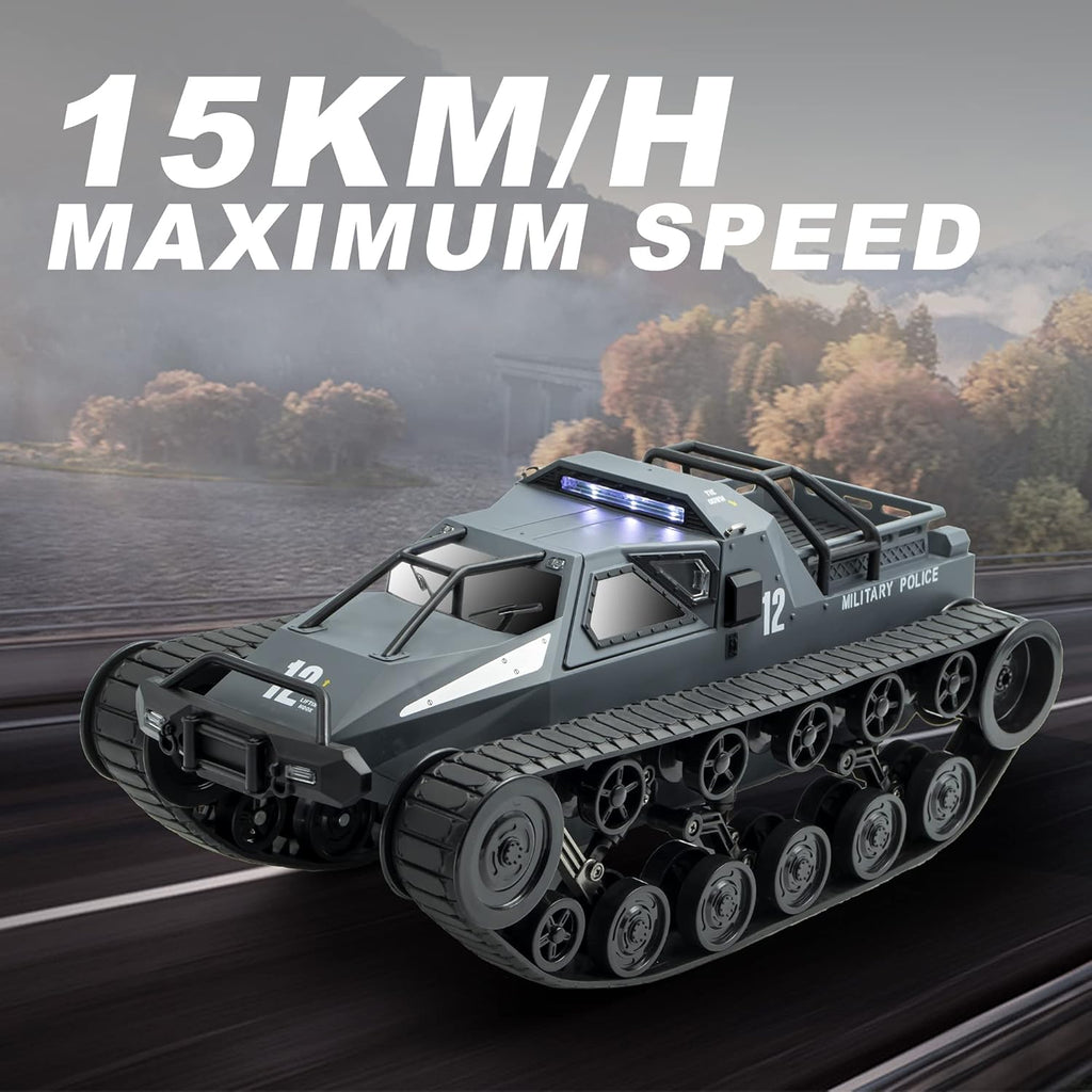 1:12 Remote Control Tank Toy 2.4Ghz All Terrain 4WD Rechargeable Battery M347
