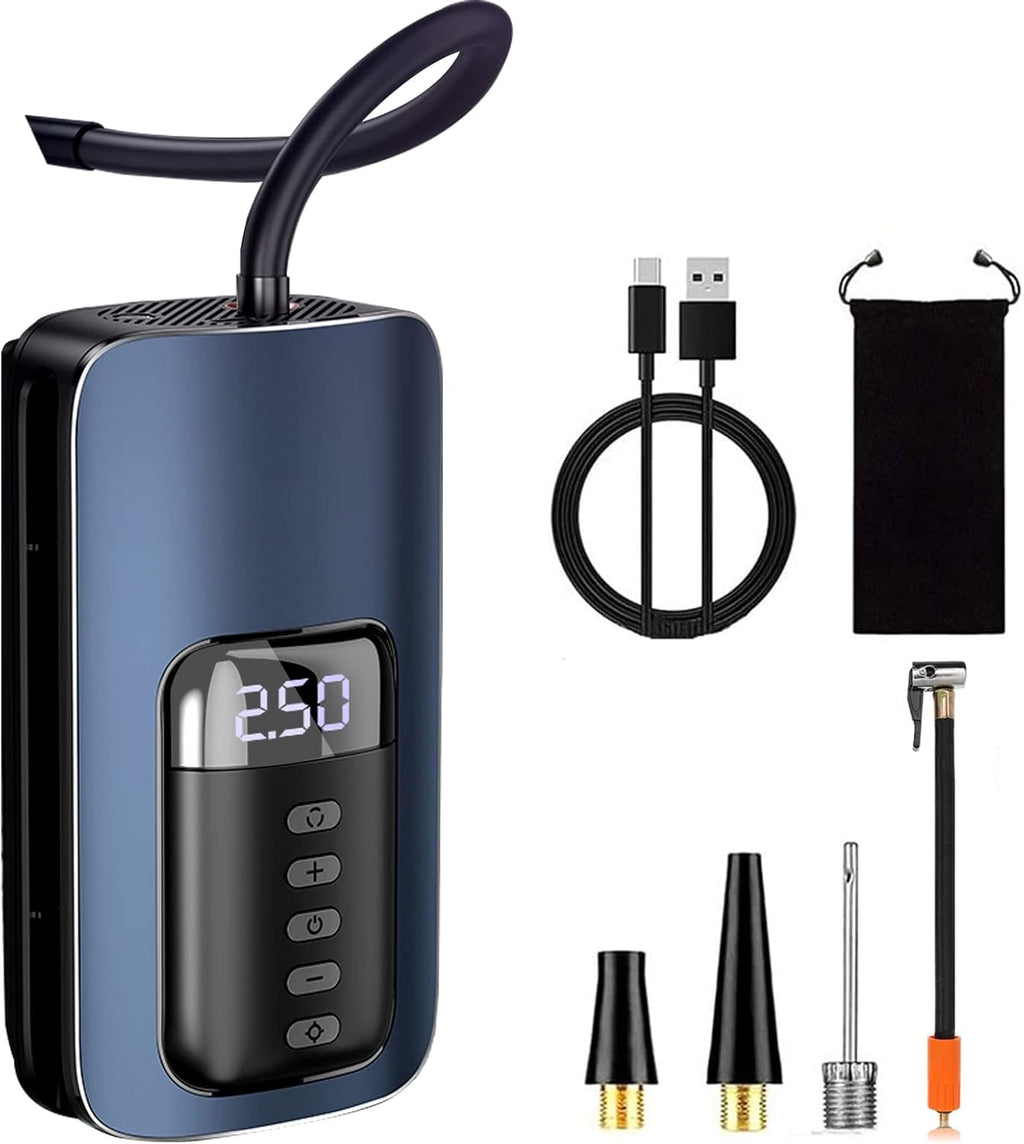 Blue 12V DC Cordless Tire Inflator with LED Flashlight X170