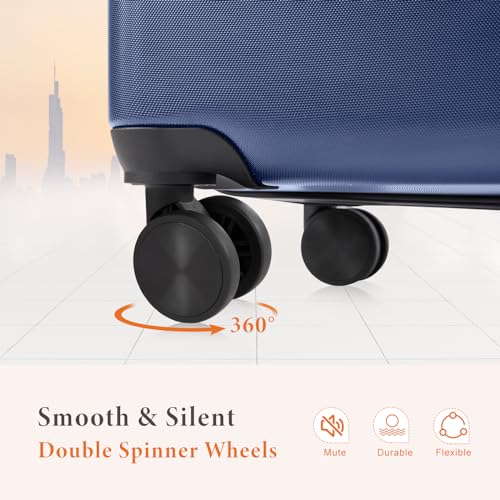 Navy Blue 24 Inch Hard Shell ABS Spinner Luggage G95925