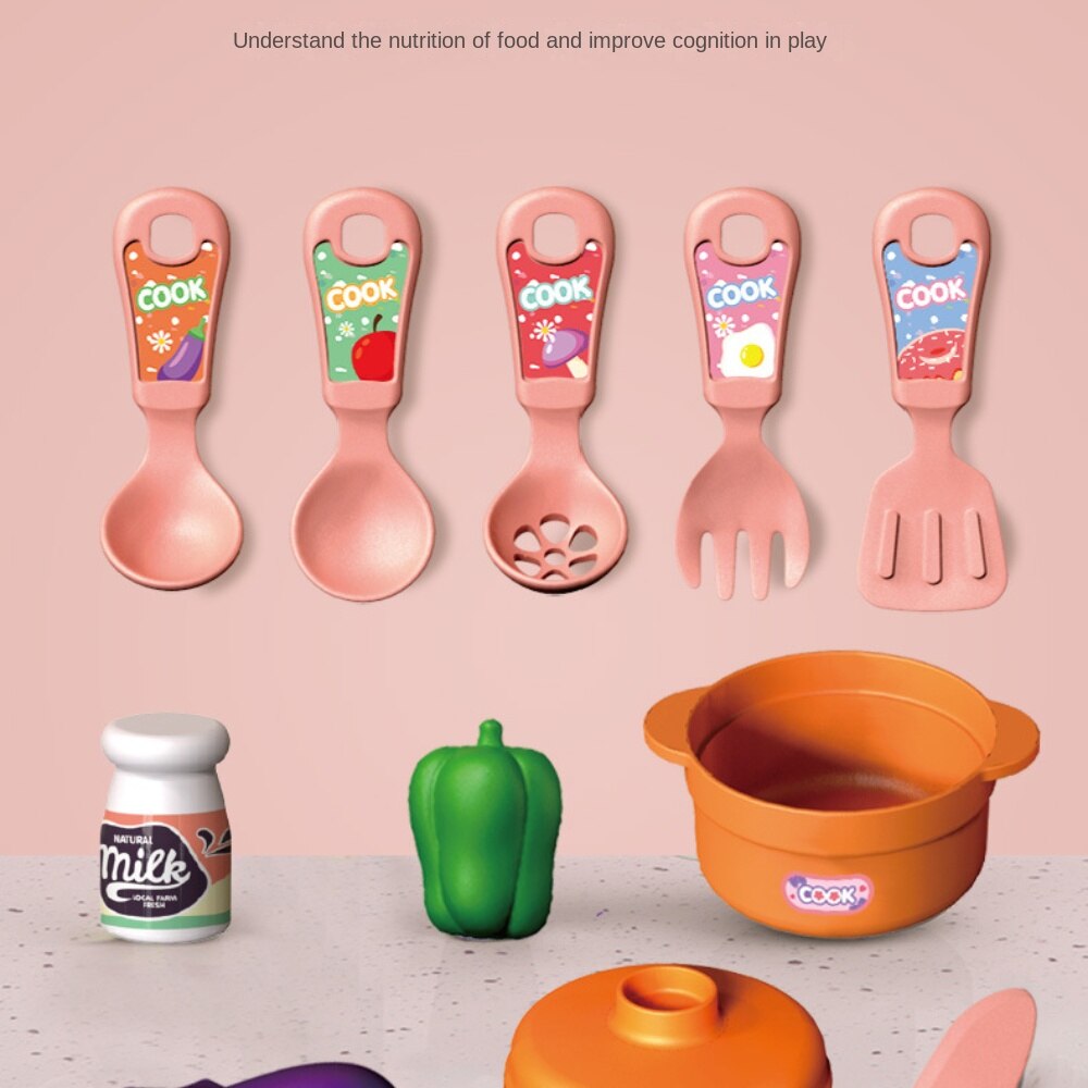 Kids Kitchen Toy Pretend Cooking Playset Y34651