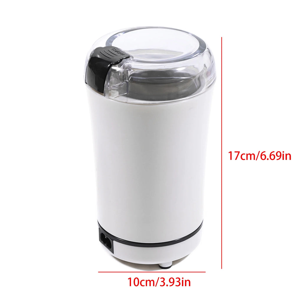 White Electric Coffee Grinder with Stainless Steel Bowl D522
