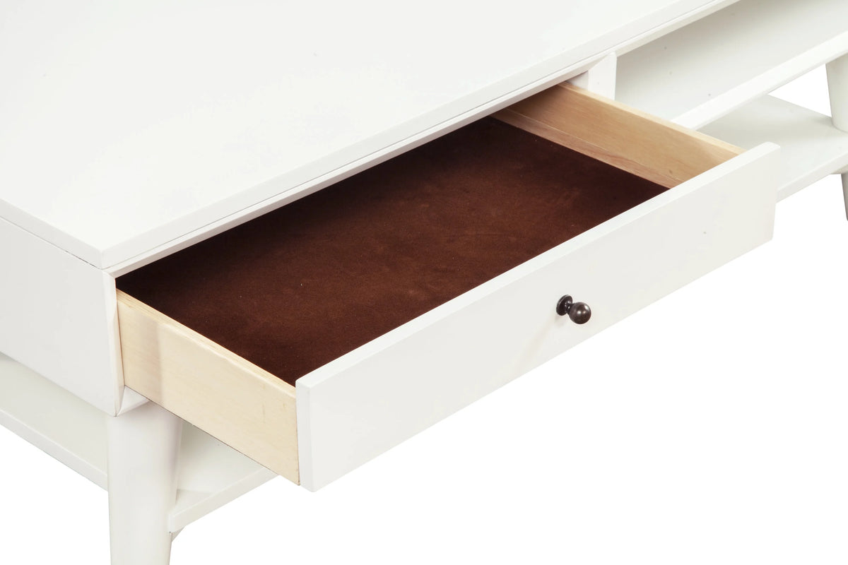 White 1 Drawer Wood Coffee Table T325