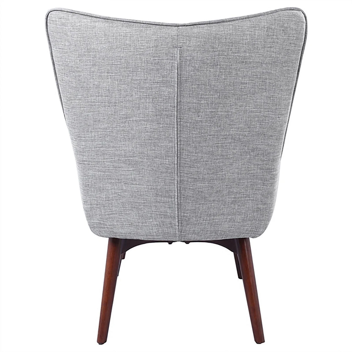 Grey and Brown Upholstered Accent Chair with Ottoman J85611
