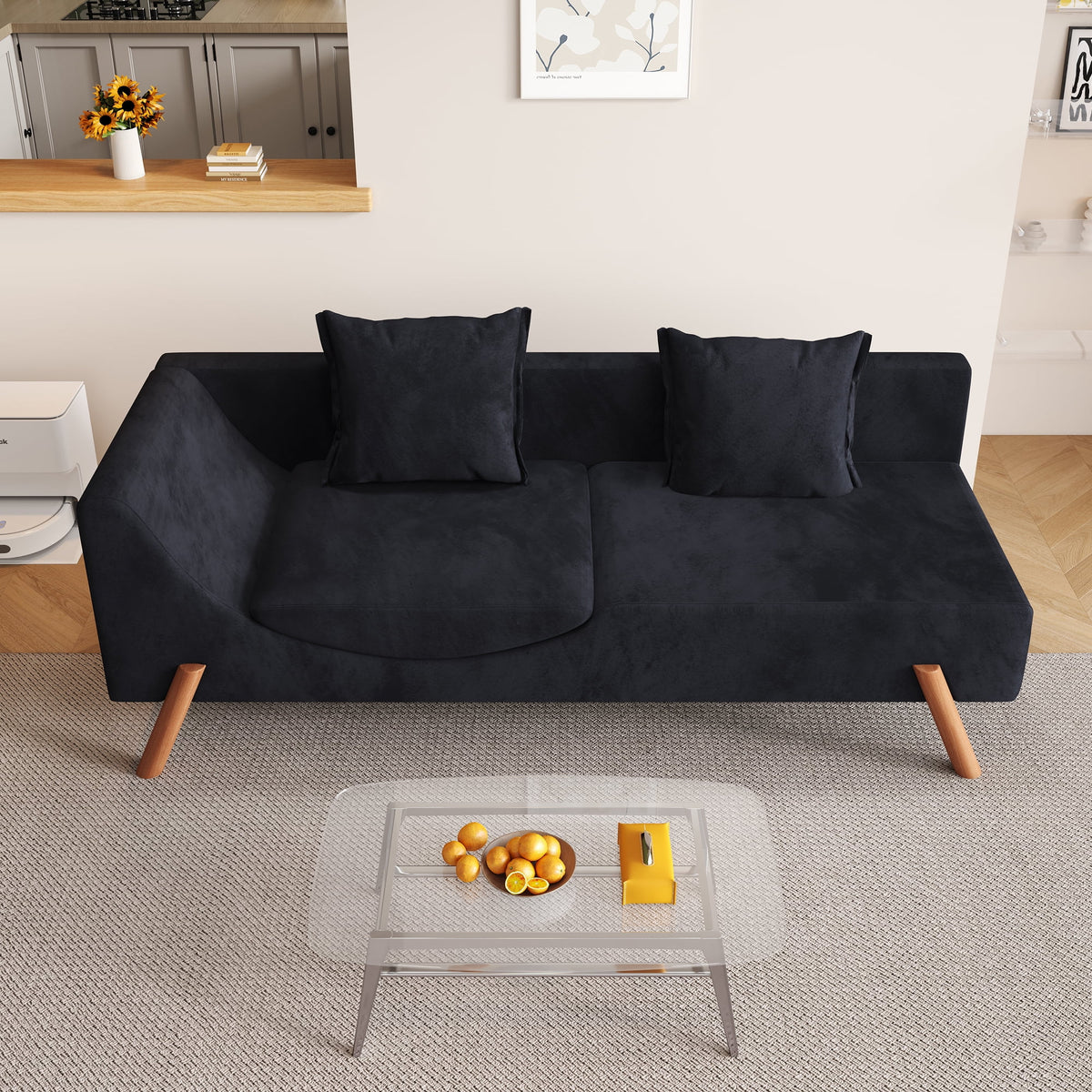 Convertible Multifunctional Chaise Longue Loveseat Sofa V3933