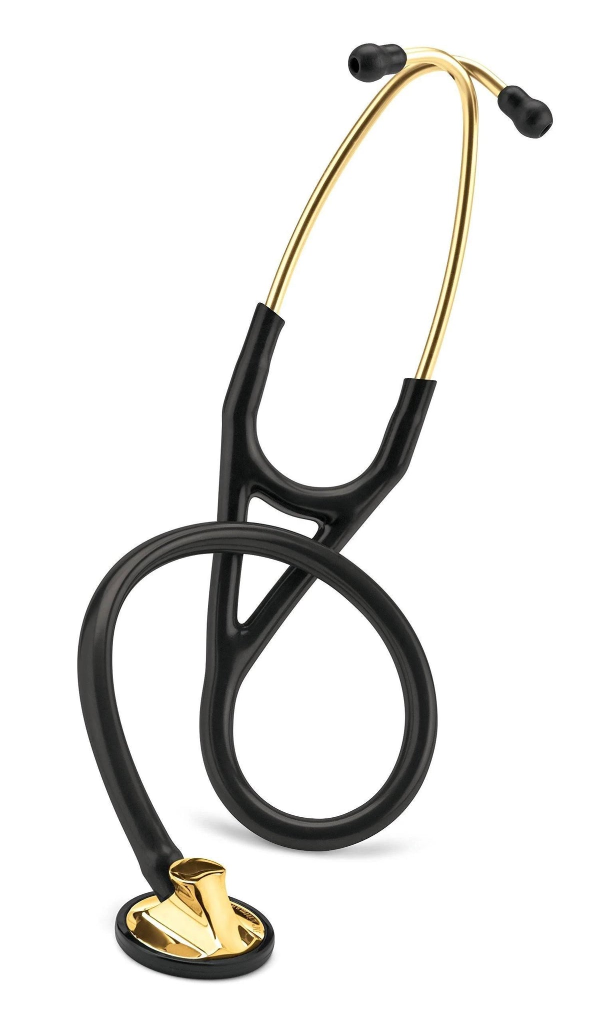 Black Tube Brass-Finish Stethoscope E585