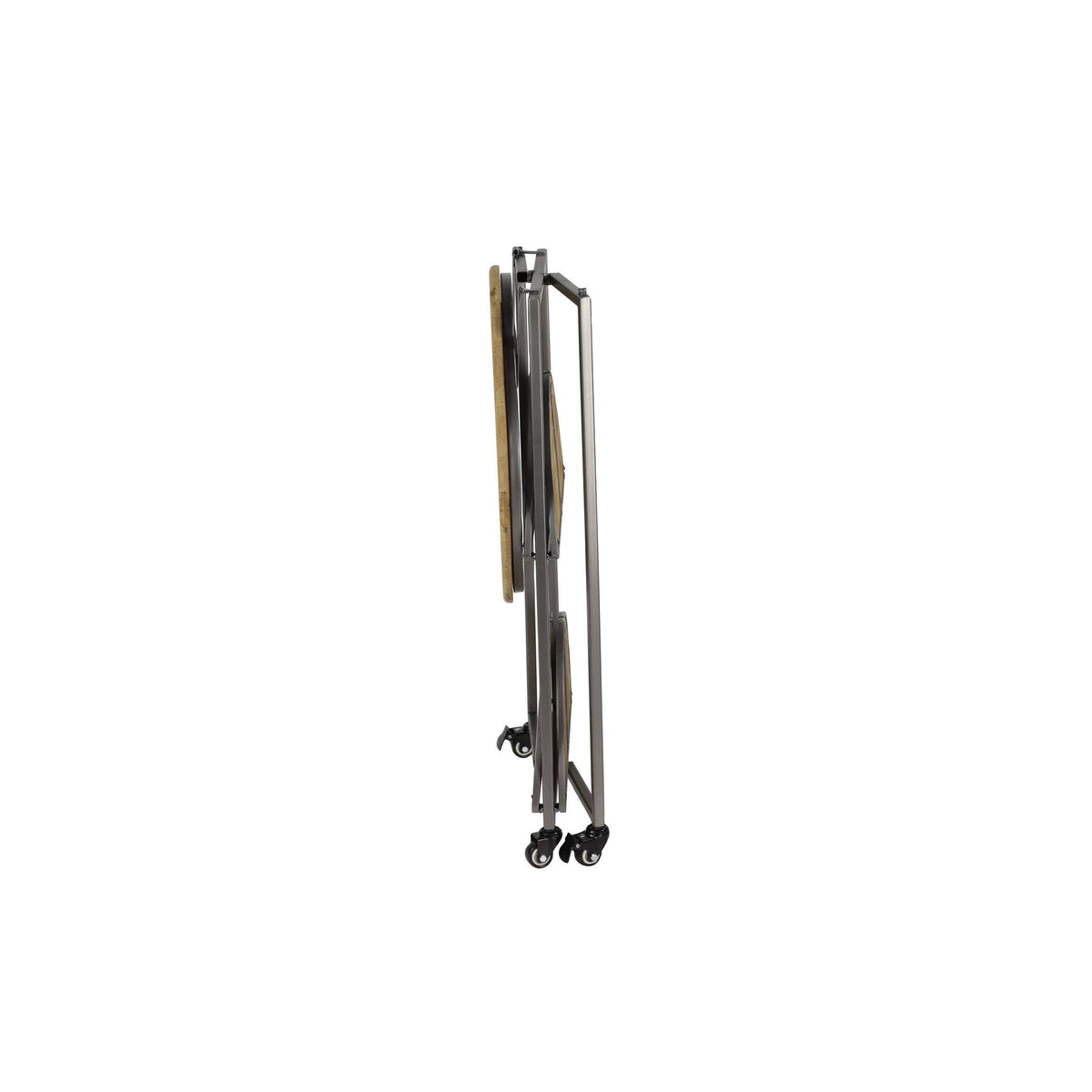 Light Brown Metal Bar Cart J623