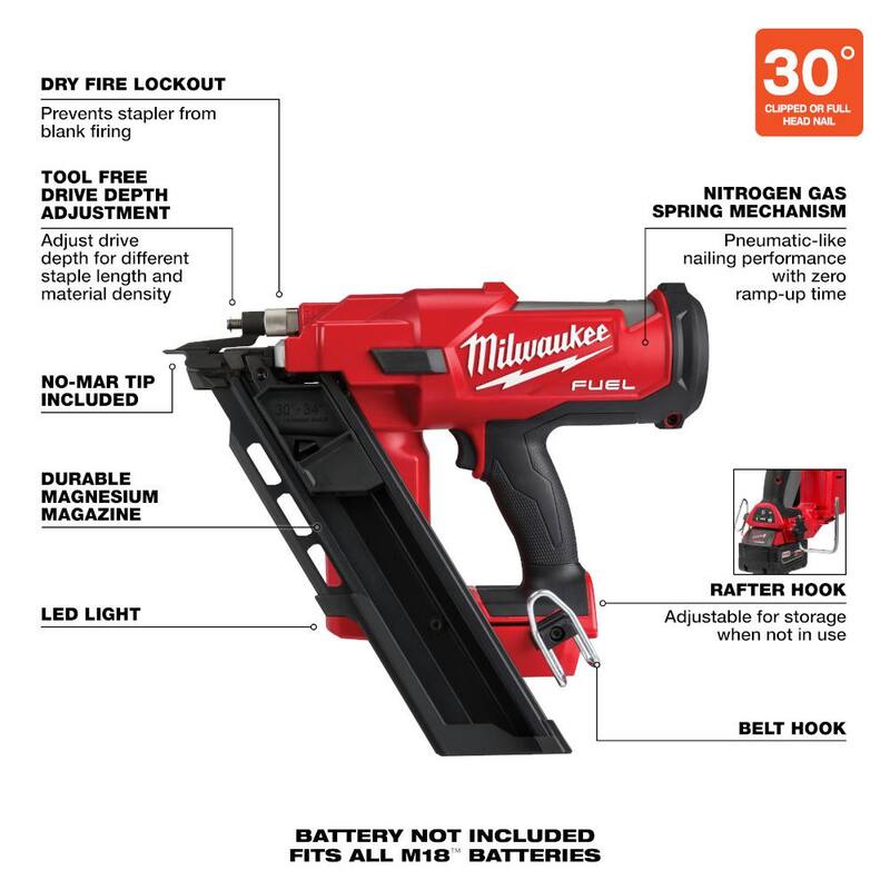 18-Volt Lithium-Ion Brushless Cordless Framing Nailer G333