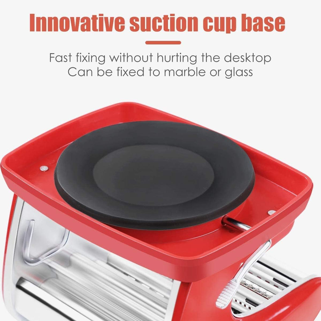 Stainless Steel Manual Pasta Maker Machine with 3 Cutters, 8.7 inches F80364